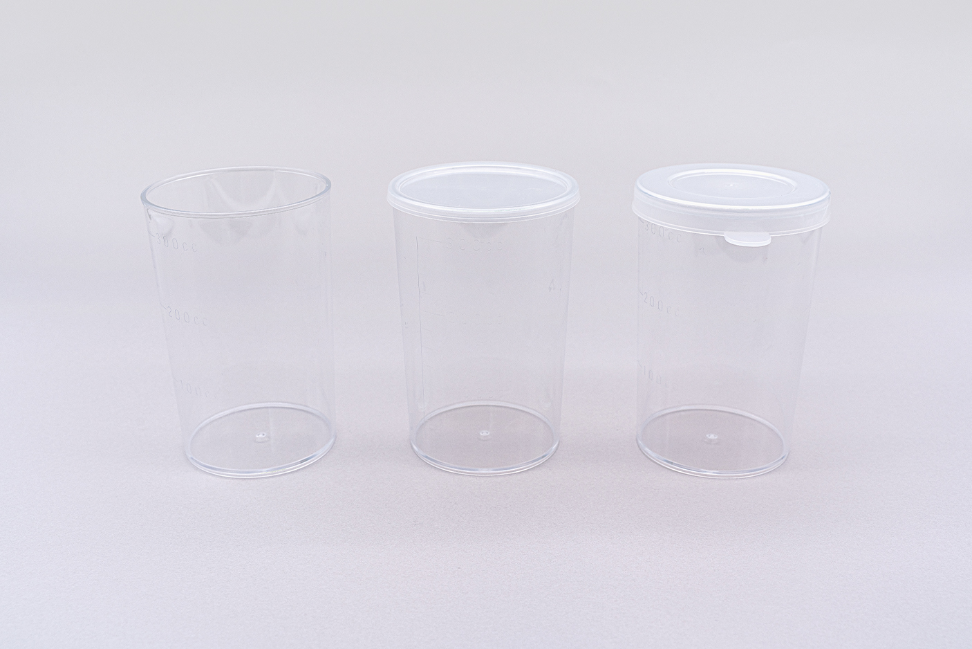 300ccコップ タッパ式 ベロ付フタ アジア器材